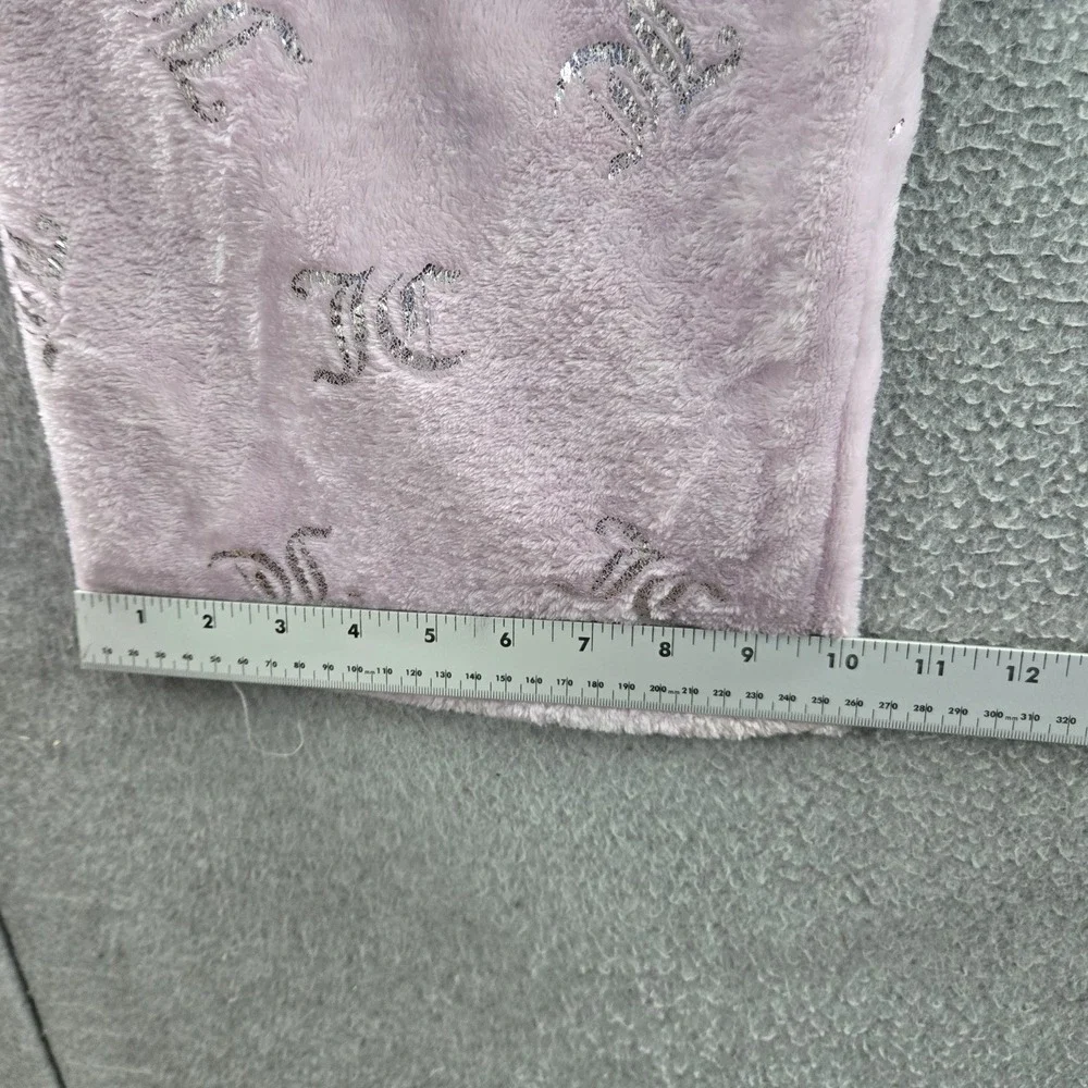 Juicy Couture Women‎ Sleepwear XL Pink Pajama Pants Sherpa Logo Wide Leg